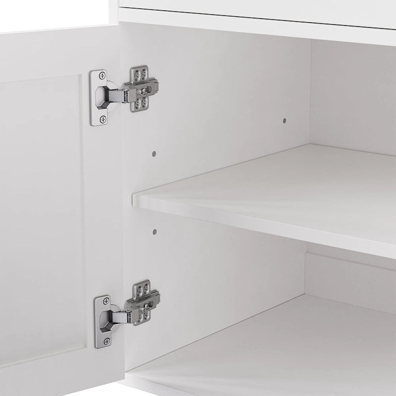 Farmhouse Storage Cabinet with Adjustable Shelves and Drawer