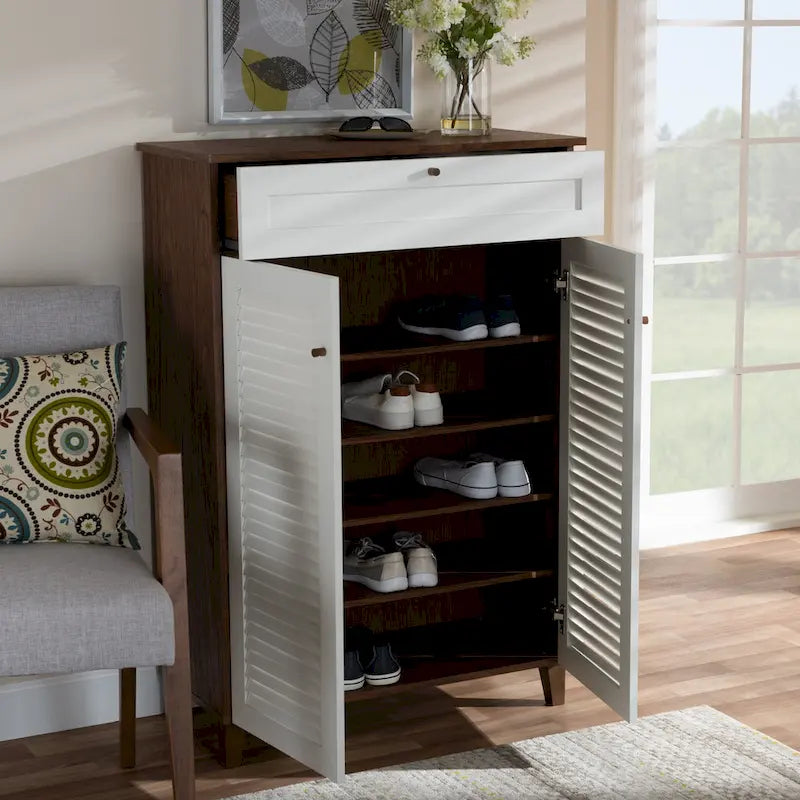 Modern and Contemporary 5-Shelf Shoe Cabinet