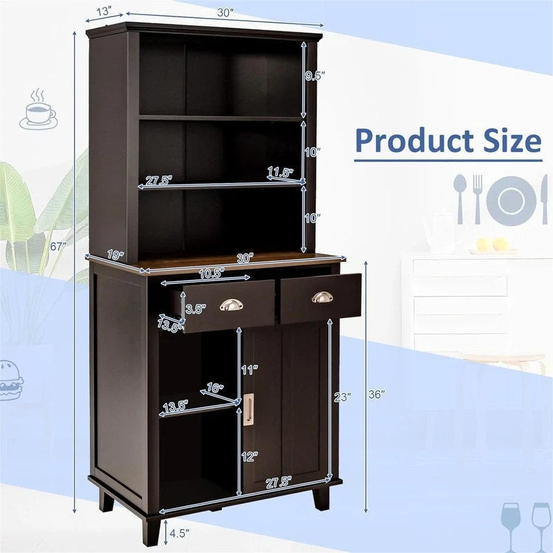 Mobiletto dispensa da cucina - 19D x 30W x 67H