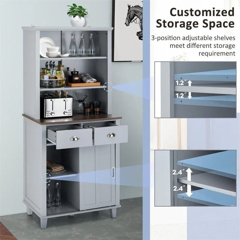 Mobiletto dispensa da cucina - 19D x 30W x 67H