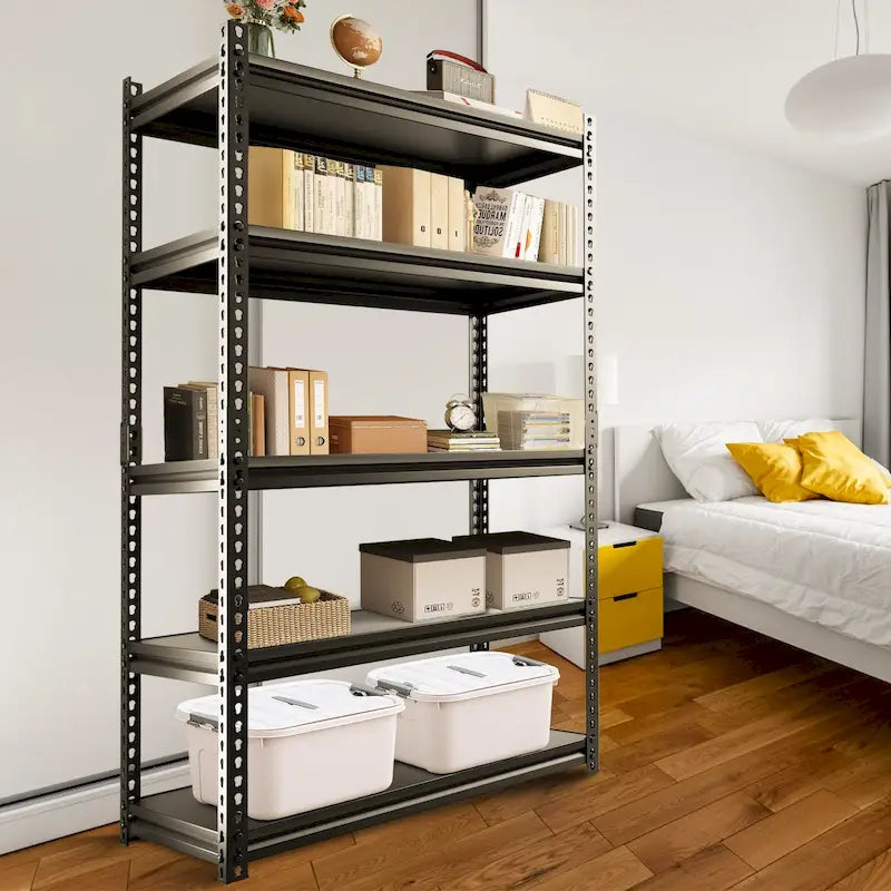 Verstellbare Garagenregale, Metallregal, Schwarz