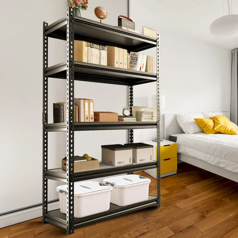 Verstellbare Garagenregale, Metallregal, Schwarz