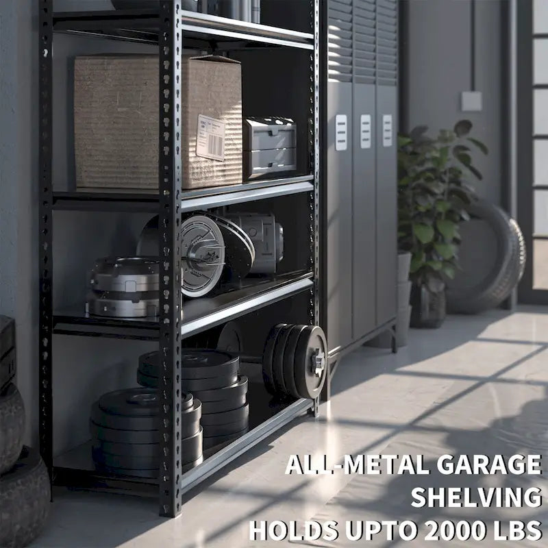Verstellbare Garagenregale, Metallregal, Schwarz