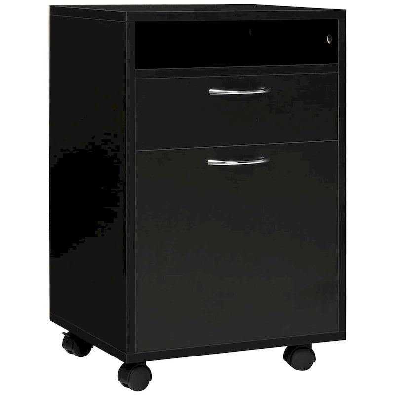Mobile Storage Cabinet Organizer with Drawer and Cabinet, Printer Stand with Castors