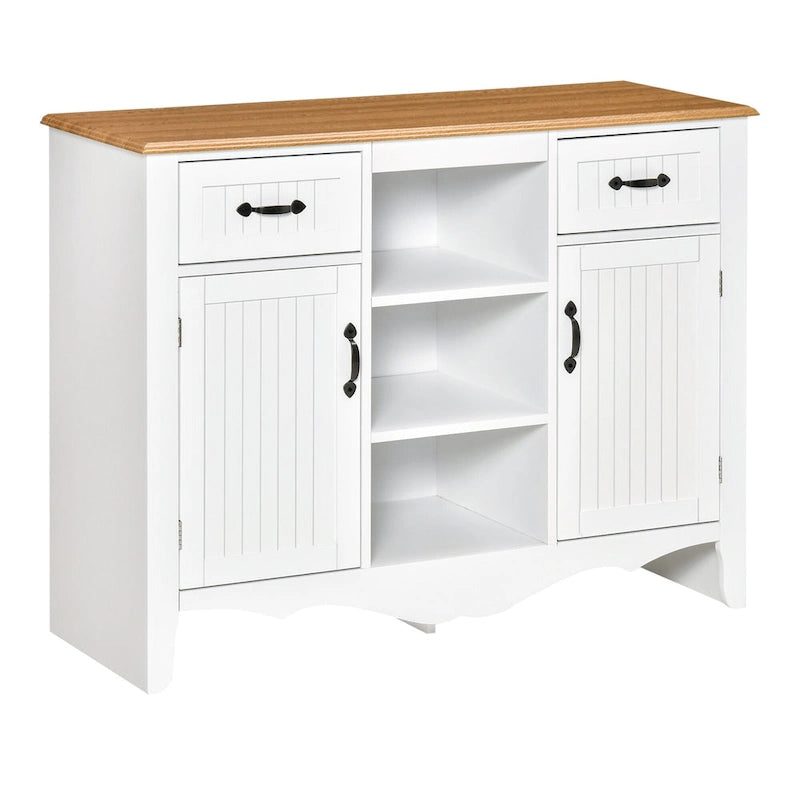 Accent Sideboard Storage Cabinet with Drawers and Adjustable Shelves