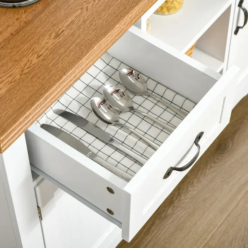 Accent Sideboard Storage Cabinet with Drawers and Adjustable Shelves