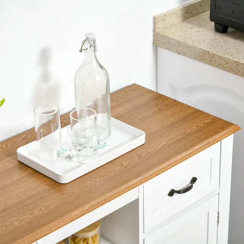 Accent Sideboard Storage Cabinet with Drawers and Adjustable Shelves