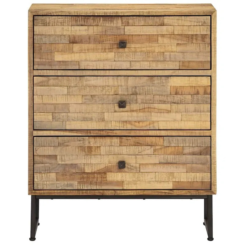 Credenza in legno di teak recuperato con tre cassetti