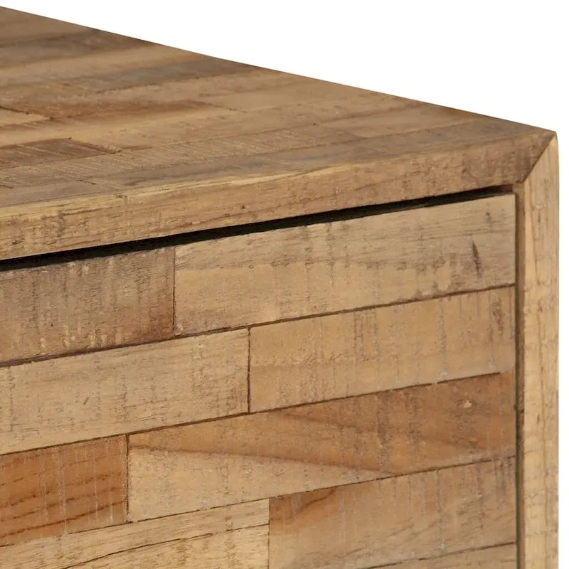 Dressoir van hergebruikt teakhout met drie laden