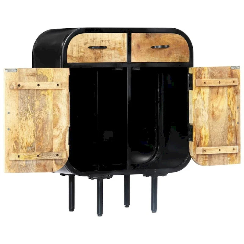 Sideboard 23.6 x 11.8 x 29.5 Solid Mango Wood and Iron
