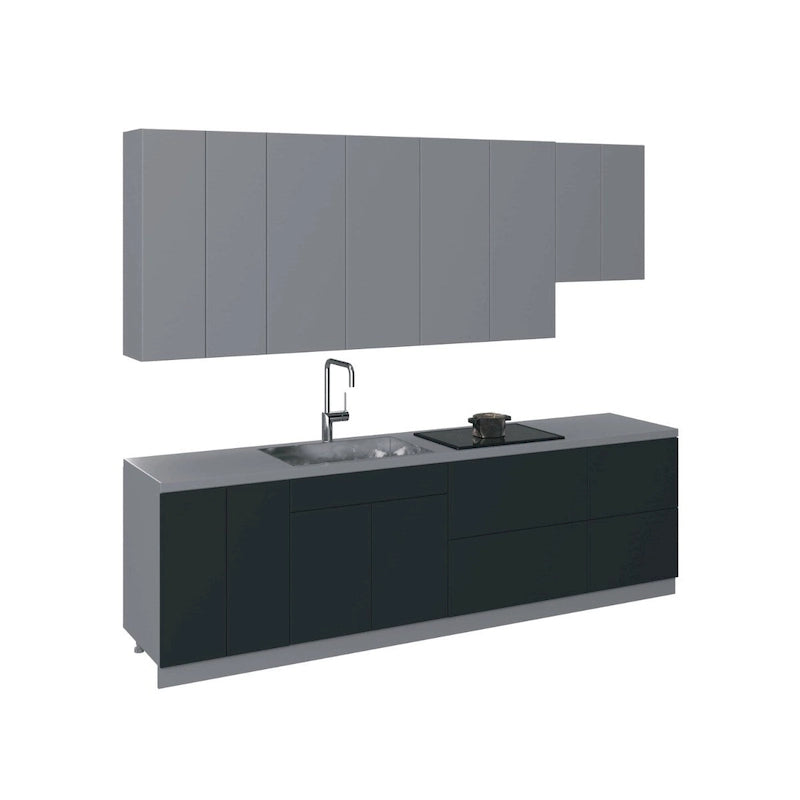 Conjunto de muebles de cocina modernos con acabado brillante - 114 x 24 pulgadas