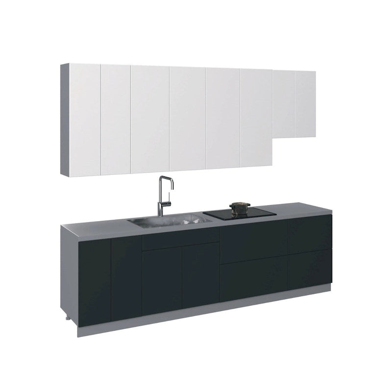 Modernes Hochglanz-Küchenschrank-Set - 114 x 24 Zoll