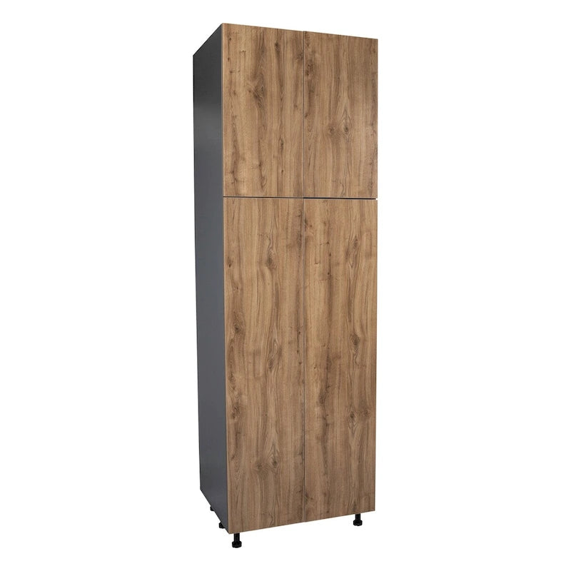 Armario multiuso de cuatro puertas, 30 x 84 x 23 3/8