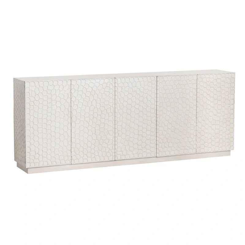 Mango Wood Five-Door Living Room Buffet Sideboard