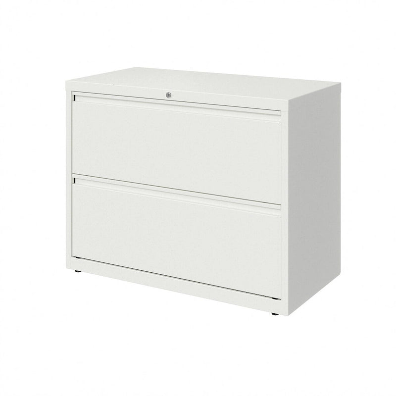 36-Inch Two-Drawer Metal Lateral File Cabinet with Matte Finish