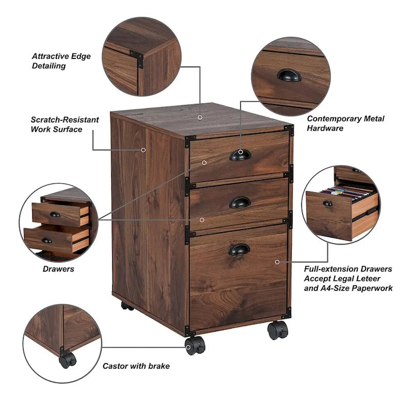 3-Drawer Lateral Filing Cabinet