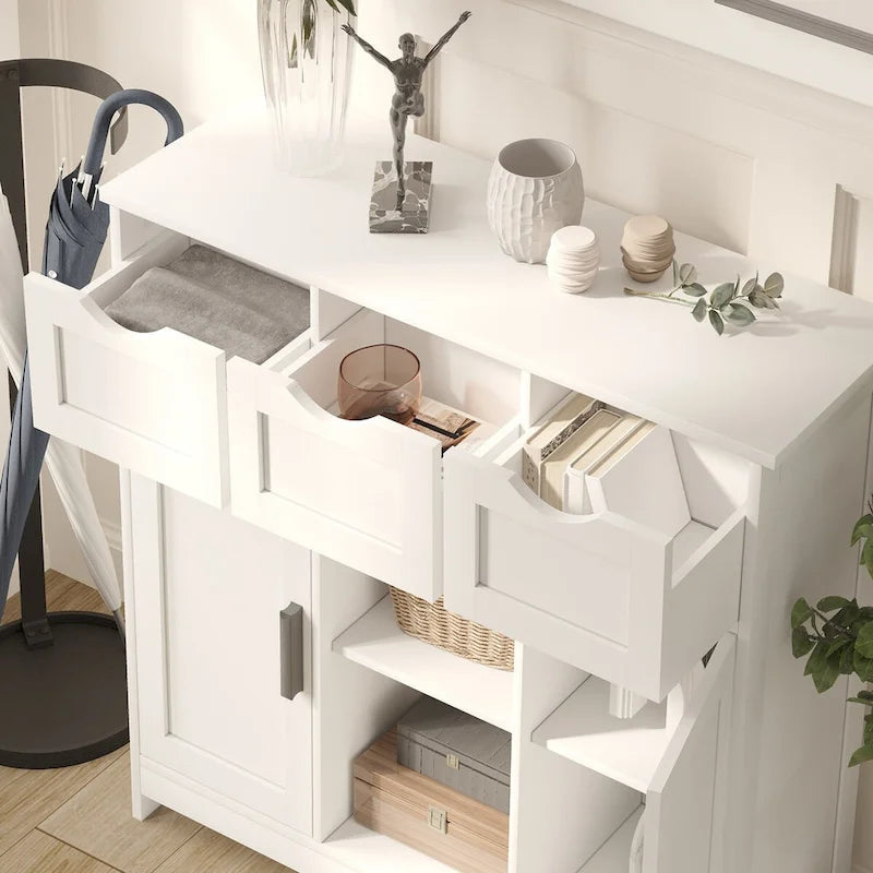 35.4 Wide Three-Drawer Sideboard Buffet Cabinet