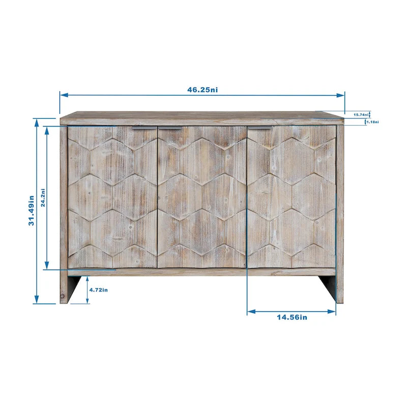 Holzschrank im Landhausstil mit 3 Türen