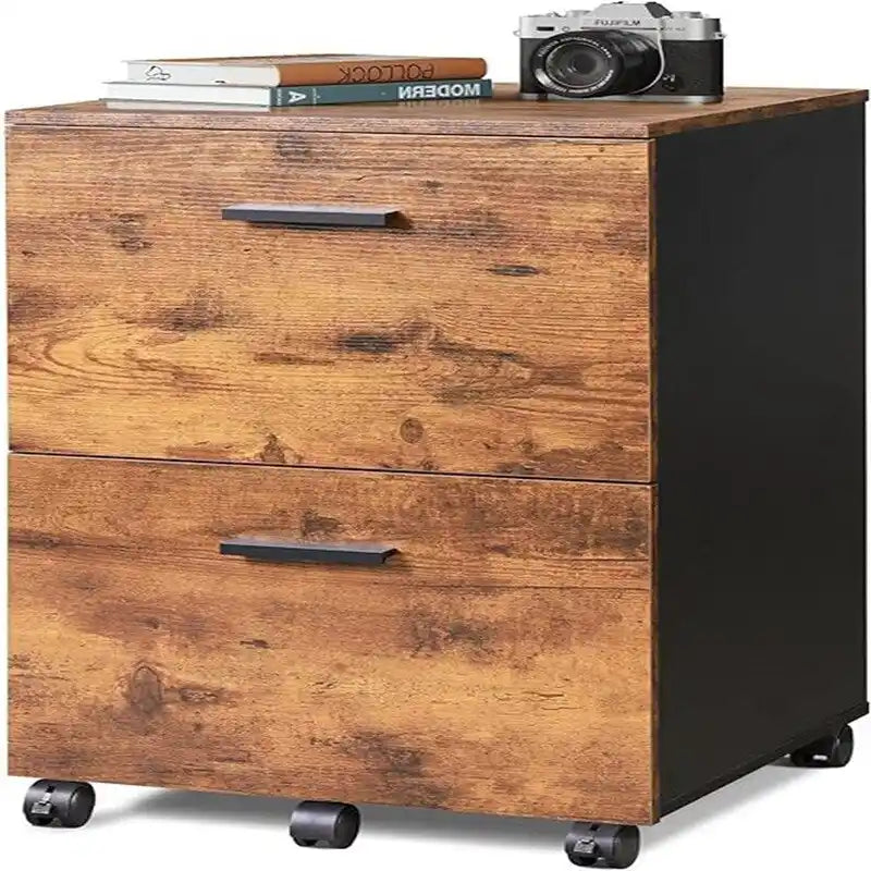 Two-Drawer Rolling File Cabinet