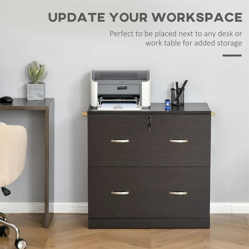 Two-Drawer Filing Cabinet with Lock and Keys