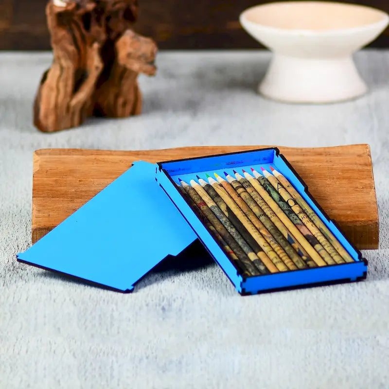 Handmade Recycled Paper Colored Pencils (Set of 12)