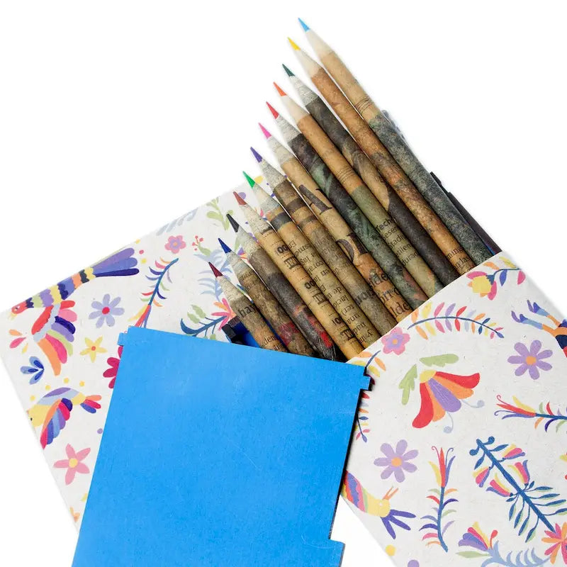 Handmade Recycled Paper Colored Pencils (Set of 12)