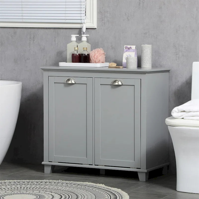 Mueble clasificador de ropa sucia con compartimentos extraíbles